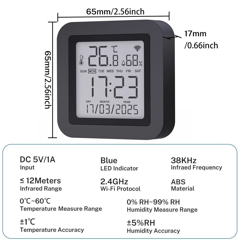 Tuya Smart IR Remote with Temp & Humidity Sensor